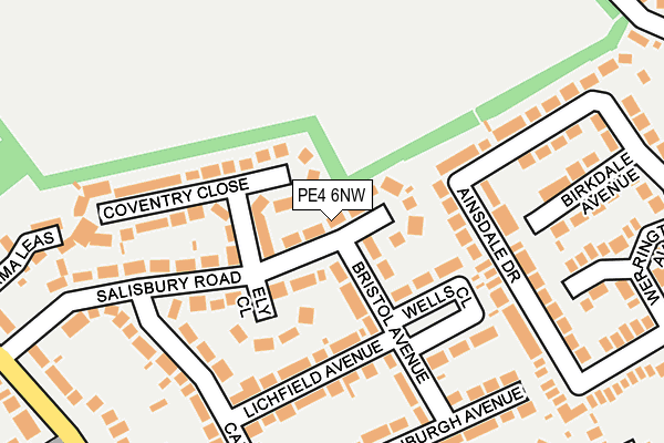 PE4 6NW map - OS OpenMap – Local (Ordnance Survey) PE4 6NW map - OS OpenMap – Local (Ordnance Survey)