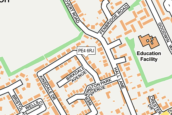 PE4 6RJ map - OS OpenMap – Local (Ordnance Survey) PE4 6RJ map - OS OpenMap – Local (Ordnance Survey)