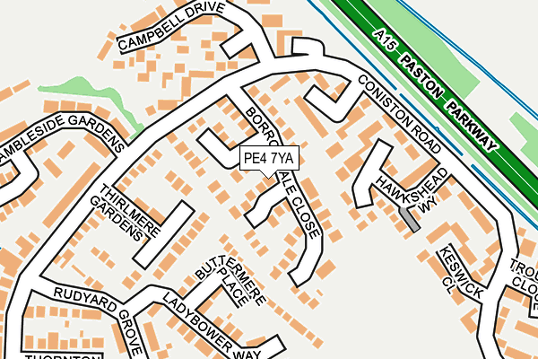 PE4 7YA map - OS OpenMap – Local (Ordnance Survey) PE4 7YA map - OS OpenMap – Local (Ordnance Survey)