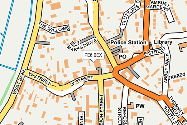 PE6 0EX map - OS OpenMap – Local (Ordnance Survey) PE6 0EX map - OS OpenMap – Local (Ordnance Survey)