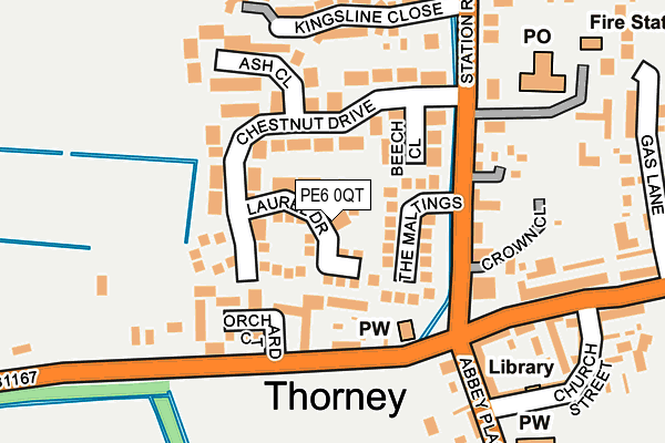 PE6 0QT map - OS OpenMap – Local (Ordnance Survey) PE6 0QT map - OS OpenMap – Local (Ordnance Survey)