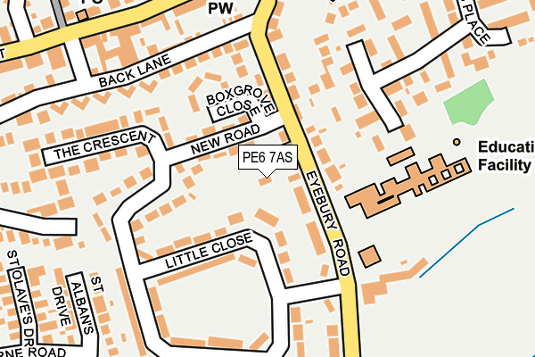 PE6 7AS map - OS OpenMap – Local (Ordnance Survey) PE6 7AS map - OS OpenMap – Local (Ordnance Survey)