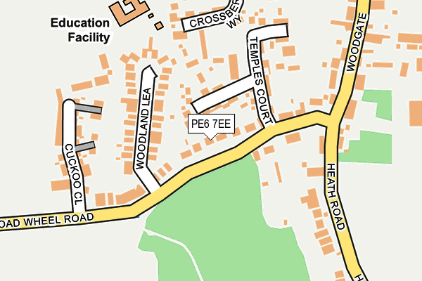 PE6 7EE map - OS OpenMap – Local (Ordnance Survey) PE6 7EE map - OS OpenMap – Local (Ordnance Survey)