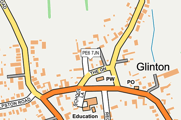 PE6 7JN map - OS OpenMap – Local (Ordnance Survey) PE6 7JN map - OS OpenMap – Local (Ordnance Survey)