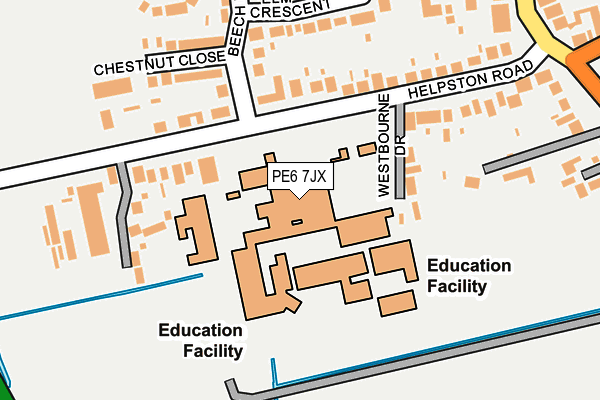 PE6 7JX map - OS OpenMap – Local (Ordnance Survey) PE6 7JX map - OS OpenMap – Local (Ordnance Survey)
