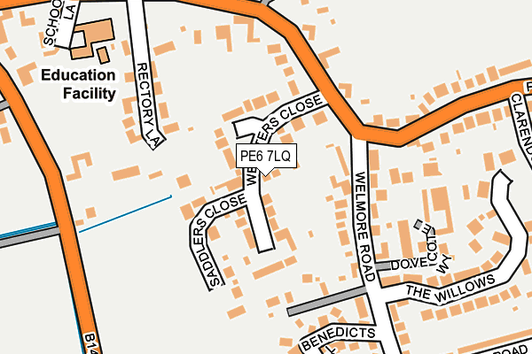 PE6 7LQ map - OS OpenMap – Local (Ordnance Survey) PE6 7LQ map - OS OpenMap – Local (Ordnance Survey)