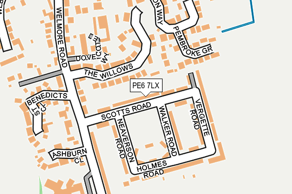 PE6 7LX map - OS OpenMap – Local (Ordnance Survey) PE6 7LX map - OS OpenMap – Local (Ordnance Survey)