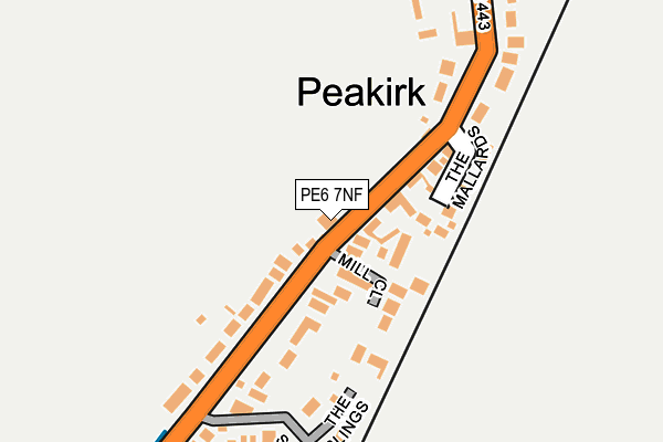 PE6 7NF map - OS OpenMap – Local (Ordnance Survey) PE6 7NF map - OS OpenMap – Local (Ordnance Survey)