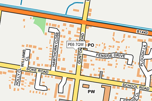 PE6 7QW map - OS OpenMap – Local (Ordnance Survey) PE6 7QW map - OS OpenMap – Local (Ordnance Survey)