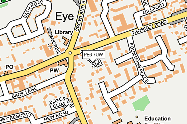 PE6 7UW map - OS OpenMap – Local (Ordnance Survey) PE6 7UW map - OS OpenMap – Local (Ordnance Survey)