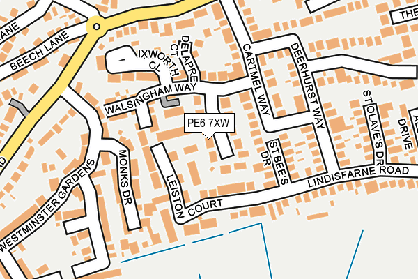 PE6 7XW map - OS OpenMap – Local (Ordnance Survey) PE6 7XW map - OS OpenMap – Local (Ordnance Survey)