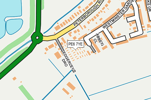PE6 7YE map - OS OpenMap – Local (Ordnance Survey) PE6 7YE map - OS OpenMap – Local (Ordnance Survey)