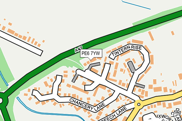 PE6 7YW map - OS OpenMap – Local (Ordnance Survey) PE6 7YW map - OS OpenMap – Local (Ordnance Survey)