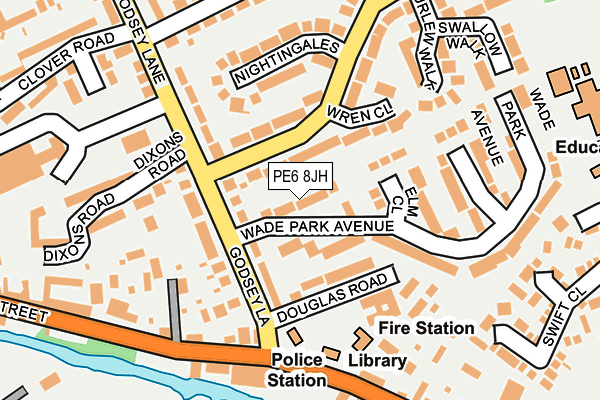 PE6 8JH map - OS OpenMap – Local (Ordnance Survey) PE6 8JH map - OS OpenMap – Local (Ordnance Survey)