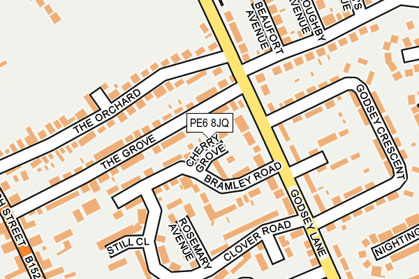 PE6 8JQ map - OS OpenMap – Local (Ordnance Survey) PE6 8JQ map - OS OpenMap – Local (Ordnance Survey)