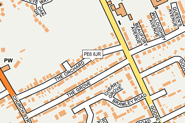 PE6 8JR map - OS OpenMap – Local (Ordnance Survey) PE6 8JR map - OS OpenMap – Local (Ordnance Survey)