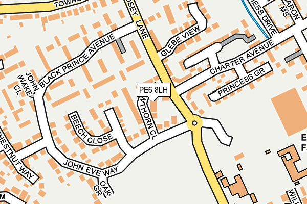 PE6 8LH map - OS OpenMap – Local (Ordnance Survey) PE6 8LH map - OS OpenMap – Local (Ordnance Survey)