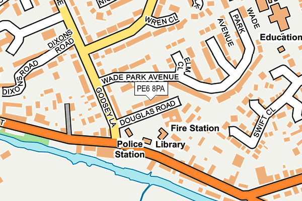 PE6 8PA map - OS OpenMap – Local (Ordnance Survey)