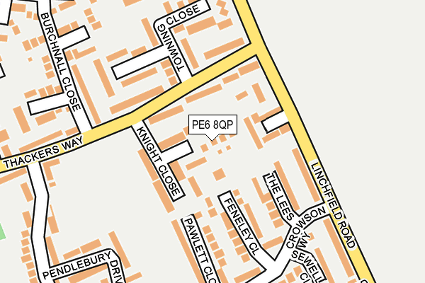 PE6 8QP map - OS OpenMap – Local (Ordnance Survey) PE6 8QP map - OS OpenMap – Local (Ordnance Survey)