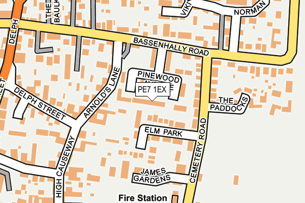 PE7 1EX map - OS OpenMap – Local (Ordnance Survey) PE7 1EX map - OS OpenMap – Local (Ordnance Survey)