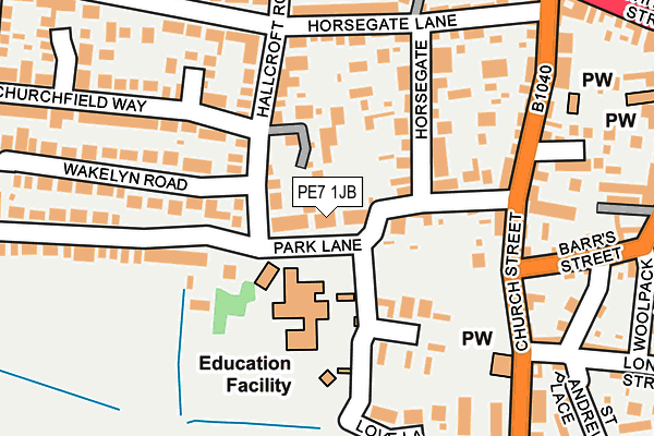 PE7 1JB map - OS OpenMap – Local (Ordnance Survey) PE7 1JB map - OS OpenMap – Local (Ordnance Survey)