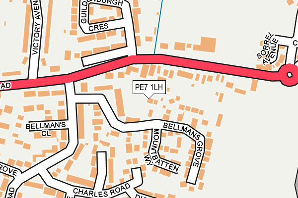 PE7 1LH map - OS OpenMap – Local (Ordnance Survey) PE7 1LH map - OS OpenMap – Local (Ordnance Survey)