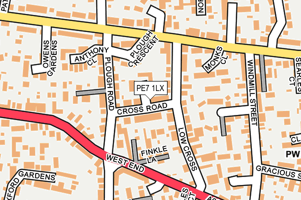 PE7 1LX map - OS OpenMap – Local (Ordnance Survey) PE7 1LX map - OS OpenMap – Local (Ordnance Survey)