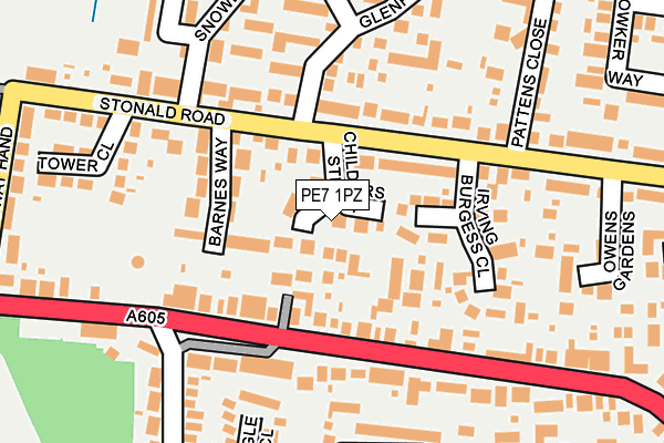 PE7 1PZ map - OS OpenMap – Local (Ordnance Survey) PE7 1PZ map - OS OpenMap – Local (Ordnance Survey)