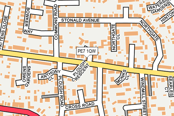 PE7 1QW map - OS OpenMap – Local (Ordnance Survey) PE7 1QW map - OS OpenMap – Local (Ordnance Survey)