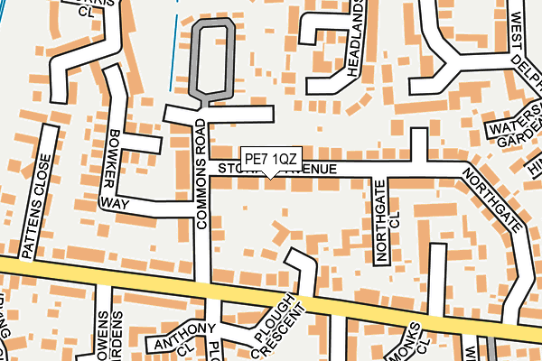 PE7 1QZ map - OS OpenMap – Local (Ordnance Survey) PE7 1QZ map - OS OpenMap – Local (Ordnance Survey)