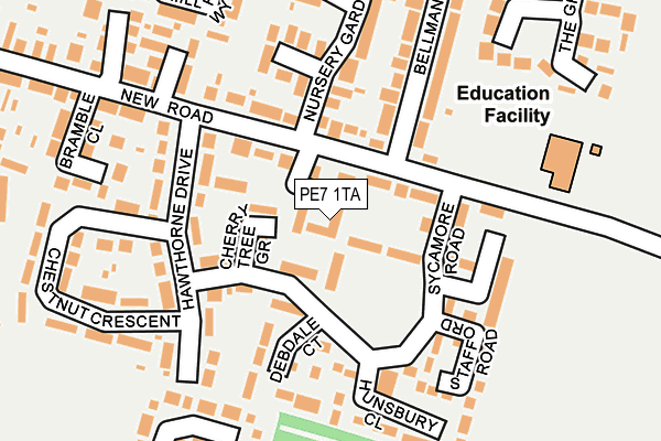 PE7 1TA map - OS OpenMap – Local (Ordnance Survey) PE7 1TA map - OS OpenMap – Local (Ordnance Survey)