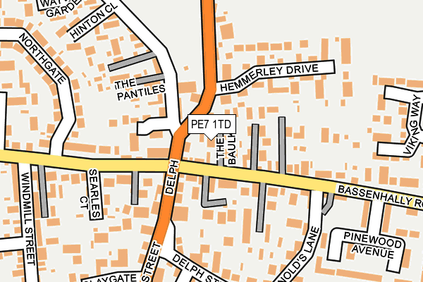 PE7 1TD map - OS OpenMap – Local (Ordnance Survey) PE7 1TD map - OS OpenMap – Local (Ordnance Survey)