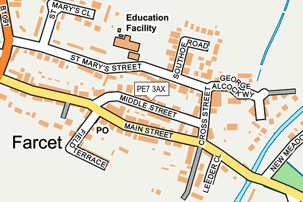 PE7 3AX map - OS OpenMap – Local (Ordnance Survey) PE7 3AX map - OS OpenMap – Local (Ordnance Survey)