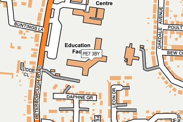 PE7 3BY map - OS OpenMap – Local (Ordnance Survey)