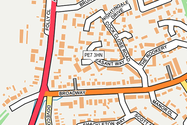 PE7 3HN map - OS OpenMap – Local (Ordnance Survey) PE7 3HN map - OS OpenMap – Local (Ordnance Survey)