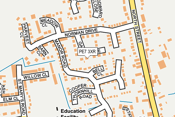PE7 3XR map - OS OpenMap – Local (Ordnance Survey) PE7 3XR map - OS OpenMap – Local (Ordnance Survey)