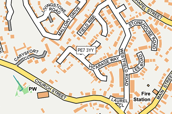 PE7 3YY map - OS OpenMap – Local (Ordnance Survey) PE7 3YY map - OS OpenMap – Local (Ordnance Survey)