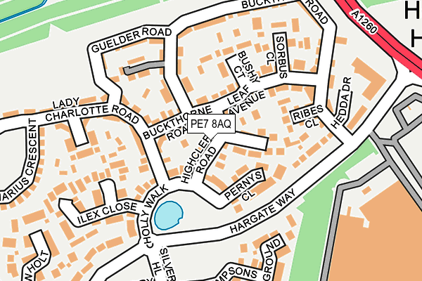 PE7 8AQ map - OS OpenMap – Local (Ordnance Survey) PE7 8AQ map - OS OpenMap – Local (Ordnance Survey)