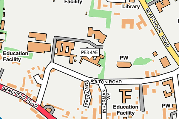 PE8 4AE map - OS OpenMap – Local (Ordnance Survey) PE8 4AE map - OS OpenMap – Local (Ordnance Survey)
