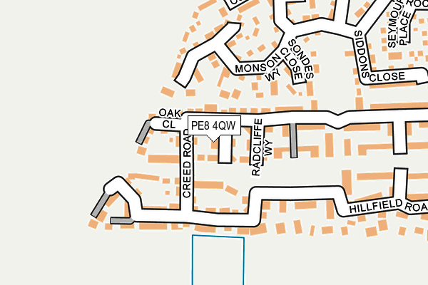 PE8 4QW map - OS OpenMap – Local (Ordnance Survey) PE8 4QW map - OS OpenMap – Local (Ordnance Survey)