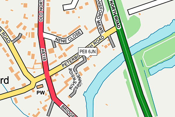 PE8 6JN map - OS OpenMap – Local (Ordnance Survey) PE8 6JN map - OS OpenMap – Local (Ordnance Survey)