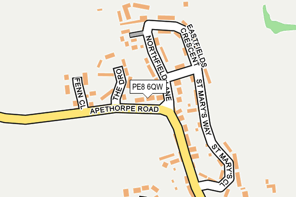 PE8 6QW map - OS OpenMap – Local (Ordnance Survey)