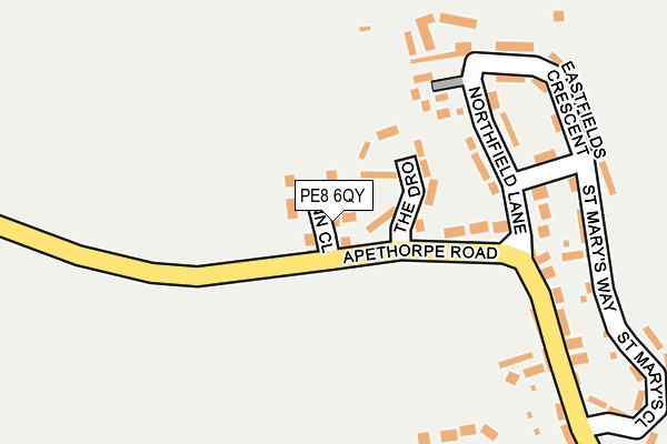 PE8 6QY map - OS OpenMap – Local (Ordnance Survey) PE8 6QY map - OS OpenMap – Local (Ordnance Survey)