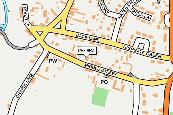 PE8 6RA map - OS OpenMap – Local (Ordnance Survey) PE8 6RA map - OS OpenMap – Local (Ordnance Survey)