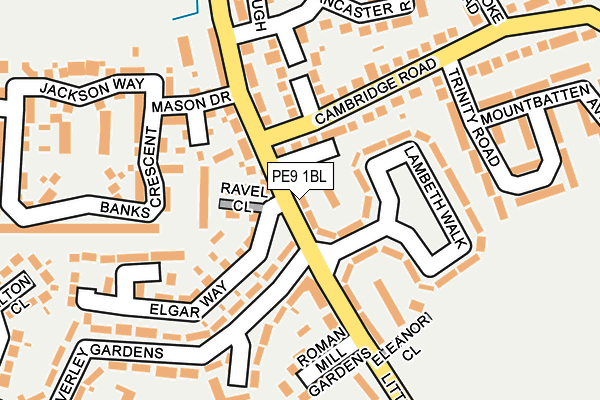 PE9 1BL map - OS OpenMap – Local (Ordnance Survey) PE9 1BL map - OS OpenMap – Local (Ordnance Survey)