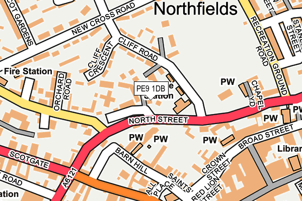PE9 1DB map - OS OpenMap – Local (Ordnance Survey) PE9 1DB map - OS OpenMap – Local (Ordnance Survey)
