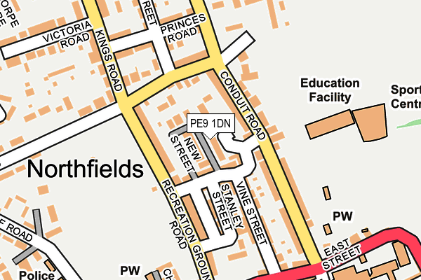 PE9 1DN map - OS OpenMap – Local (Ordnance Survey) PE9 1DN map - OS OpenMap – Local (Ordnance Survey)