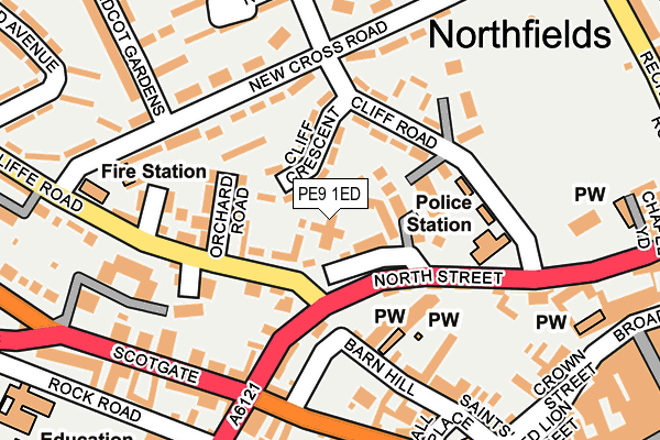 PE9 1ED map - OS OpenMap – Local (Ordnance Survey) PE9 1ED map - OS OpenMap – Local (Ordnance Survey)