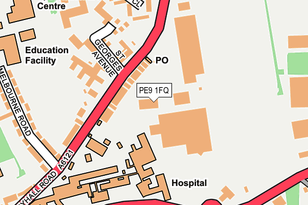 PE9 1FQ map - OS OpenMap – Local (Ordnance Survey)