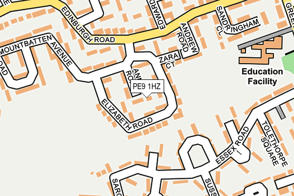 PE9 1HZ map - OS OpenMap – Local (Ordnance Survey) PE9 1HZ map - OS OpenMap – Local (Ordnance Survey)